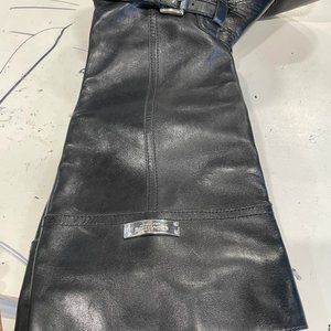 Coach women's black leather zipper knee high riding boots size 5.5